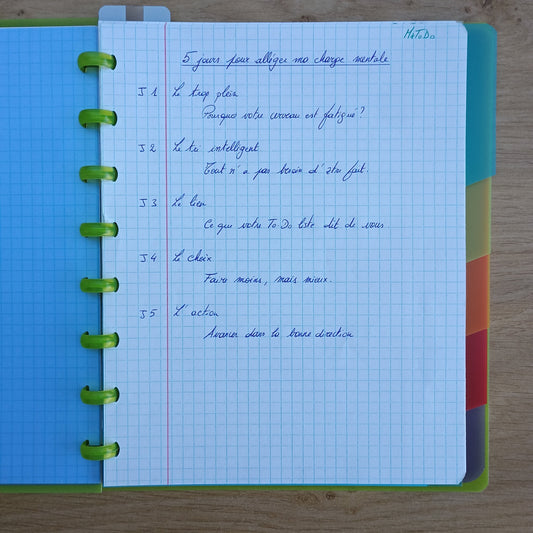 Challenge 5 jours pour diminuer sa charge mental